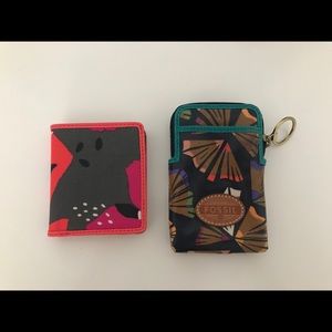 Fossil Bundle Bifold wallet and Keyper wristlet